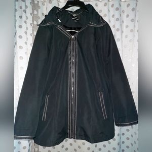 DENNIS by Dennis Basso Hooded Zip Up Coat M